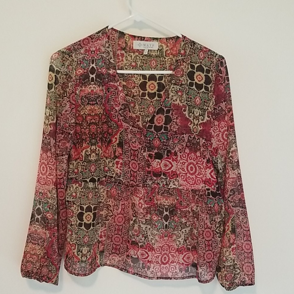 Sheer top from Evereve
